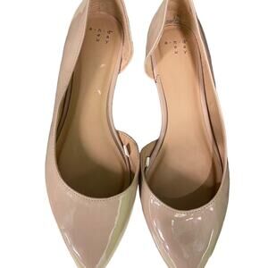 Pink pastel patent leather pointed